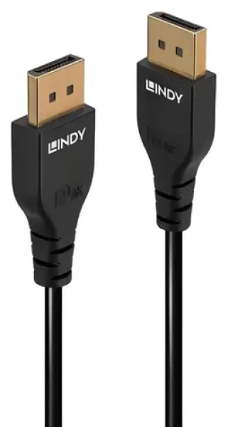 Lindy Slim DisplayPort 1.4 čierna / Prípojný kábel / DisplayPort - DisplayPort / 2 m / 8K / 144 Hz (36462)
