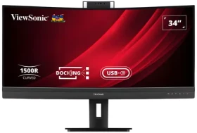 34" ViewSonic VG3457CV čierna / Monitor / VA / zakrivený / 3440 x 1440 / 21:9 / 100 Hz / USB-C 100 W / RJ45 / webkamera (VG3457CV)