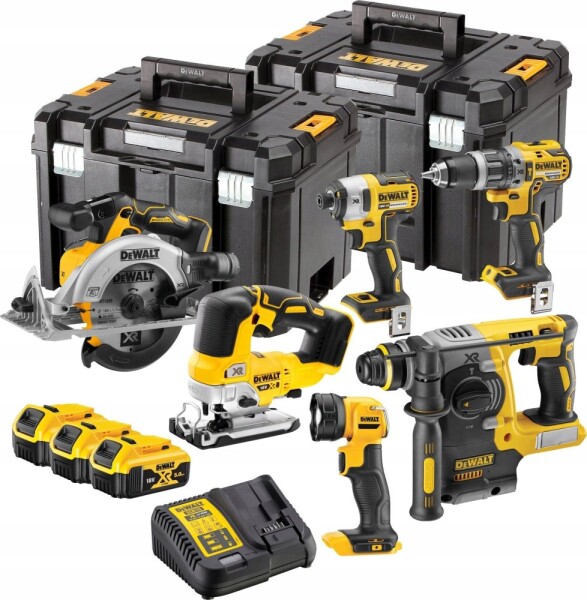 Dewalt DEWALT.COMBO KIT 18V DCK690P3T (DCD796 + DCF887 + DCS565 + DCH273 + DCS334 + DCL040) 3x5.0Ah 2x TSTAK