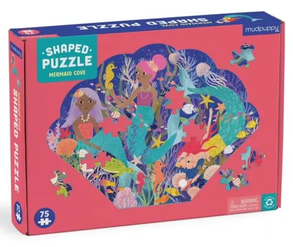 Mudpuppy Puzzle Zátoka morských víl - v tvare mušle