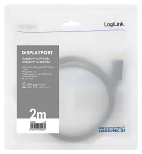 LogiLink DisplayPort - DVI / Kábel / 1 m / 1920×1080 / 60 Hz (CV0130)
