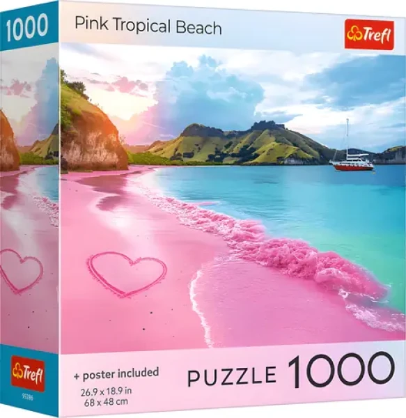 Trefl Puzzle Ružová tropická pláž
