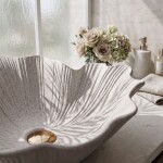 REA - Umývadlo na dosku Flower Beige REA-U7888