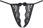 Dámske erotické otvorené tangá V-9818 Black - Axami L-40 černá