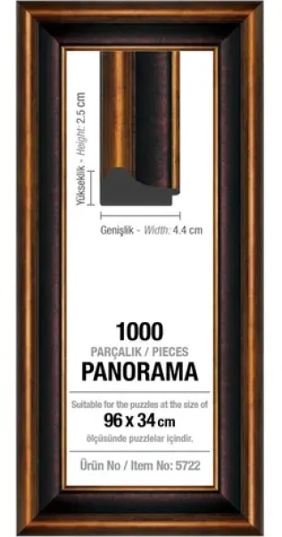 ART PUZZLE 5722 Rám na puzzle 96x34cm hnedá