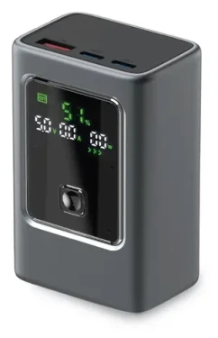 SBS PowerBank 10 000 mAh čierna / Powerbanka / 35 W Power Delivery / 2x USB-C/USB-A / LCD displej