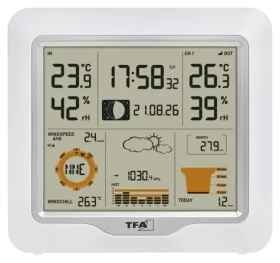 TFA 35.1177.02 WEATHER ONE / Hobby meteostanica / integrovaný snímač / predpoveď počasia / tlak vzduchu