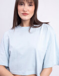 Organic Basics True Boxy Crop Tee Light Blue XS