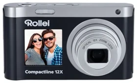 Rollei Compactline 12x čierna / Digitálny fotoaparát / 64 Mpix / 12x zoom / 2,8" IPS LCD / 4K UHD video / Stabilizácia (12102)
