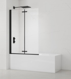 Vaňová zástena SAT SK 150x105 cm čierna SATVZSKNEW105C SATVZSKNEW105C