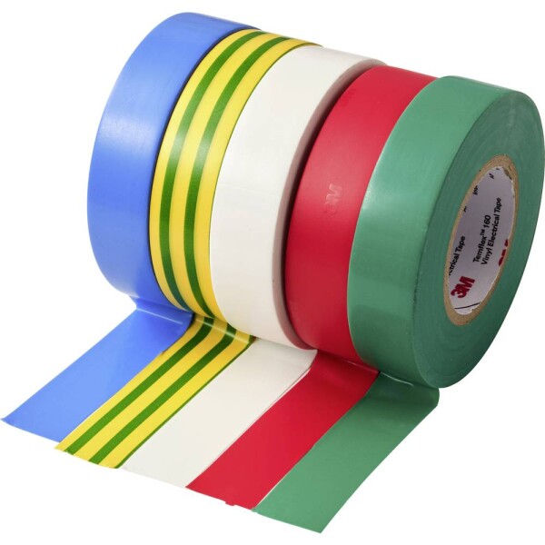 3M 160 izolačná páska červená, modrá, zelená, biela, žltá (d x š) 20 m x 18 mm 5 ks; 160