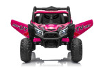 Mamido Mamido Elektrické autíčko Buggy Madman ružové | UTV-MX 4x4 | EVA kolesá | 12V 10Ah | EKO koža