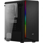AeroCool Rift čierna / PC skriňa / Midi Tower / ATX / micro-ATX / mini-ITX / bez zdroja / RGB / priehľadná bočnica (ACCM-PV13012.11)