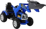 Lean elektrický traktor s naberačkou modrá