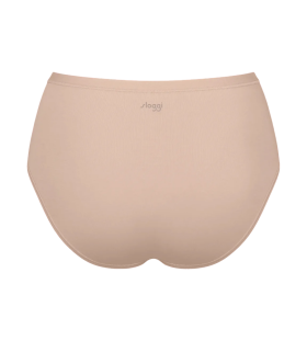Dámske bavlnené midi nohavičky GO Daily - BROWN - beige 00LZ - SLOGGI BROWN XXL