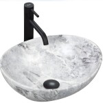 REA - Umývadlo na dosku Sofia Stone Marble 41x34,5 REA-U9908