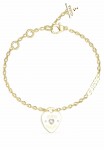 Guess Krásny pozlátený náramok Guess Amore JUBB05053JWYGWH 21 cm