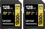 Lexar Professional 1800x SDXC 128 GB + 128 GB Class 10 UHS-II/U3 V60 (LSD1800128G-B2NNG)