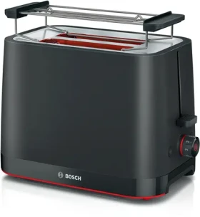 BOSCH MyMoment TAT3M123 čierna / Hriankovač / 950 W / 2 hrianky / centrovanie chleba / rozmrazovanie (TAT3M123)