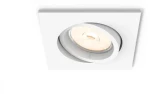 Philips Enneper biele / Podhľadové svietidlo / 1x GU10 / 5,5 W / hranaté / 9cm / bez zdroja / IP20 (SKL000289818)