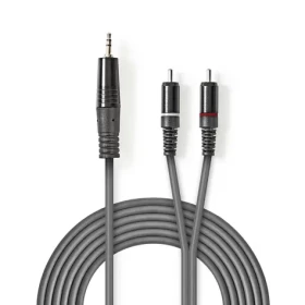Nedis Stereo Audio kábel jack 3.5 mm (M) - 2x RCA (M) 1.50 m tmavo šedá (COTH22200GY15)