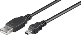Goobay 50768 kábel USB 2.0 A na USBmini-B 3m čierna (4040849507687)