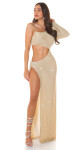 Soo Sexy! Koucla Galadress with XL Legslit BRONZE Einheitsgroesse