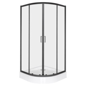 KERRA - Sprchovací kút s vaničkou Aruba 80, čierna 5907548124661