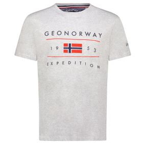 Geografické Nórsko Jezolo DB 254 M SY9738H/GN-Gray sieťované tričko XL
