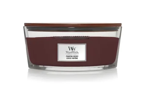 Woodwick Vonná sviečka Phantom Cherry / Loď / ovocné / 30-40 hod / 453 g (2670655E)