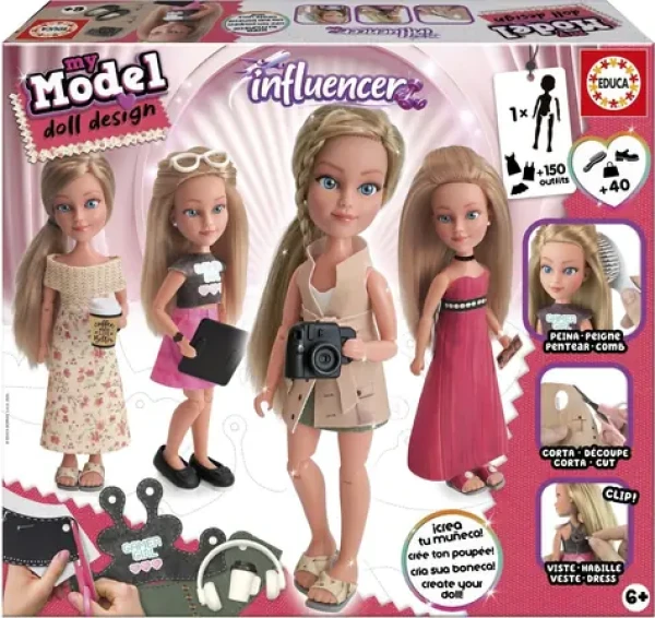 Educa Kreatívna súprava My Model Doll Design: Influencerka