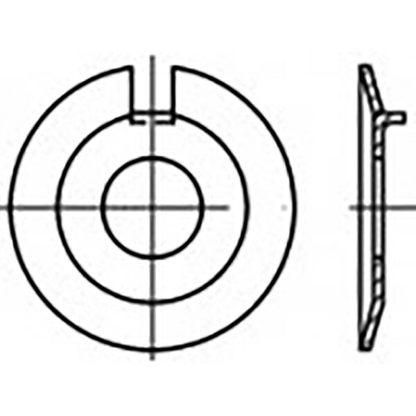 Podložka plochá s vonkajším nosom 8.4 mm 22 mm Ušlechtilá ocel V2A A2 50 ks TOOLCRAFT TO-6854619; TO-6854619