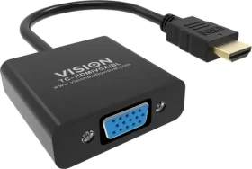 Vision Professional čierna / Adaptér / HDMI (M) - VGA HD-15 (F) / 23 cm / Full HD 1080p (TC-HDMIVGA/BL)