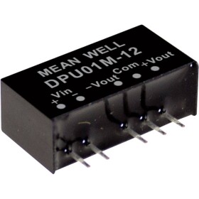 MEAN WELL DPU01L-15 DC / DC menič napätia, modul 33 mA 1 W Počet výstupov: 2 x; DPU01L-15