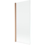 MEXEN - MIST vaňová zástena 80x150 cm 6mm 1-s, meď kartáčovaná, číra 8A9-080-001-65-00