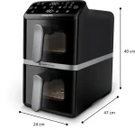 Philips NA461/00 čierno-strieborná / Teplovzdušná fritéza / dotykový displej / 2750 W / objem 10 l (NA461/00)