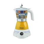 Ariete Moka Positano modrá, žltá / Elektrická moka kanvica / 400 W (1358PO)