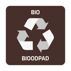 Samolepka pre triedený odpad BIO hnedá / Samolepka / 12 x 12 cm