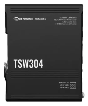 Teltonika TSW304 / Priemyselný switch / 4X LAN 10/100/1000 / DIN lišta / PoE passive / IP30 (TSW304000000)