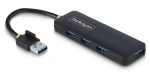 StarTech čierna / USB-A húb / 4 porty / 5 Gbps / napájaný (H5A4A-USB-HUB)
