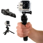 Hurtel Držiak s mini statívom pre GoPro a SJCAM čierna / Statív / Držiak akčnej kamery