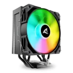 Sharkoon A50 RGB čierna / 1x 120mm / 230W TDP / 1800 RPM @ 30 dB / RGB / AMD + Intel (4044951042029)