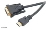 AKASA AK-CBHD06-20BK / redukcia / DVI-D na HDMI / pozlátené kontakty / 2m (AK-CBHD06-20BK)