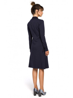 Dámske šaty B044 Tmavomodrá - BeWear XXL-44 tmavě modrá