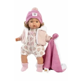 Llorens 38572 LOLA - realistická bábika so zvukmi a mäkkým látkovým telom - 38 cm