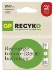 GP ReCyko AAA HR03 950mAh 6ks / Nabíjacie batérie / NiMH / 500+ nabíjacích cyklov (1032126090)