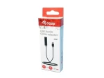Equip USB-A - Jack 3,5mm čierny / USB audio adaptér / DAC / ovládanie hlasitosti / 0,46 m (245321)