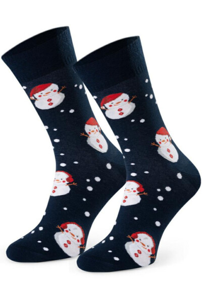 PÁNSKE VIANOČNÉ PONOŽKY 136 tmavě modrá 41-43