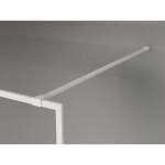 MEXEN/S - Kioto-F Sprchová zástena WALK-IN s rámom 110 x 202, grafit 8 mm, biela 800-110-104-20-40