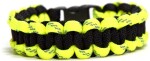 Cordell Paracord náramok Solomon Čierna s reflexnou žltou M (18 - 19 cm)